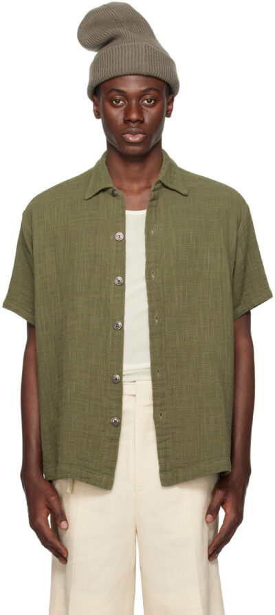 Greg Lauren Khaki Boxy Shirt