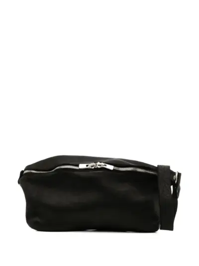 Guidi leather messenger bag - Black