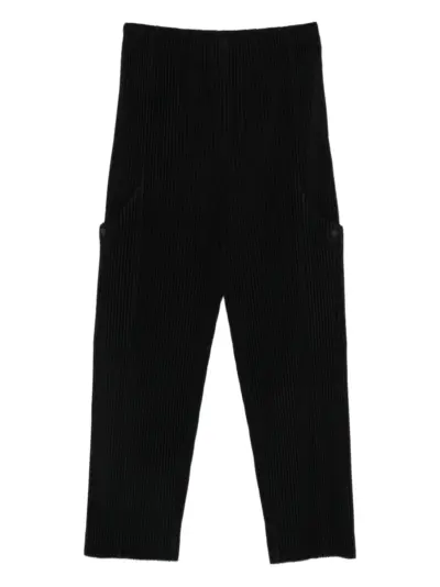 Homme Plissé Issey Miyake pleated straight-leg trousers - Black
