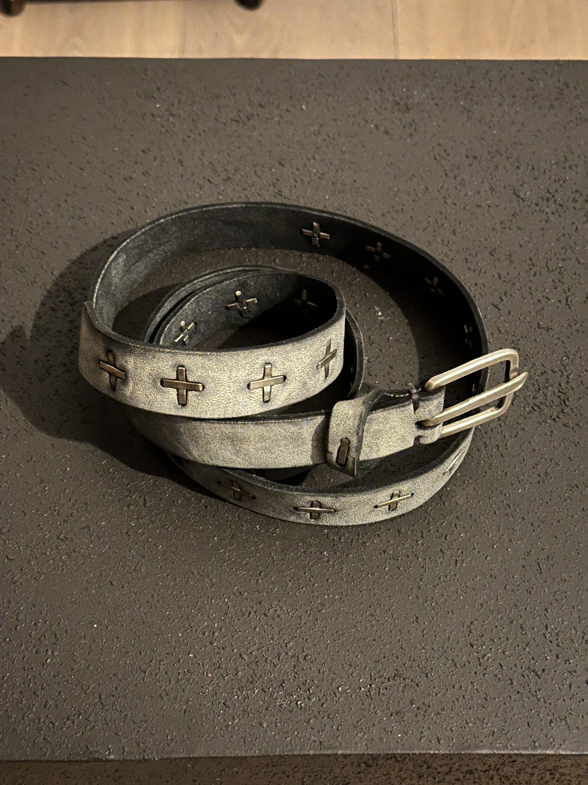 M.A+ エムエークロス \"+\" studded q buckle med b STUDDED q BUCKLE MED BELT / m.a+ (エムエークロス) 神戸 SHELTER2