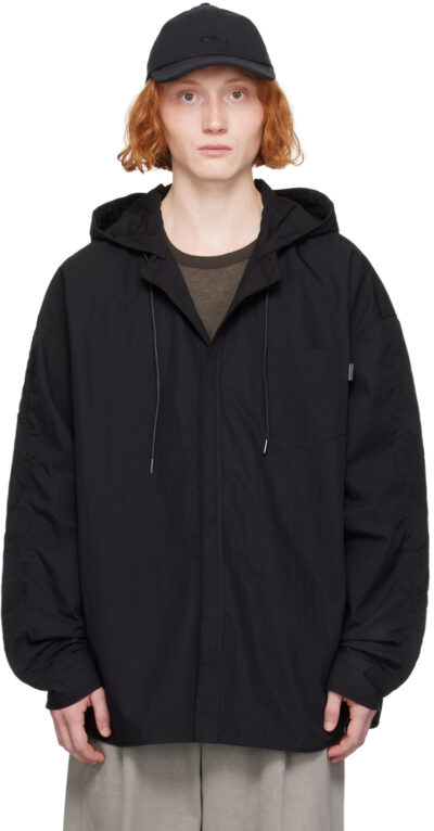 Juun.J Black Cotton & Nylon Jacket