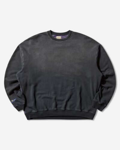 KAPITAL Men s Sweat Knit 2Tones Remake Big Sweatshirt (Bone) Black / Purple