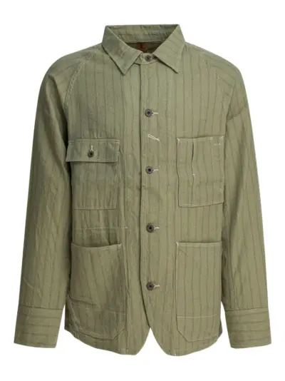 KAPITAL pockets striped jacket - Green