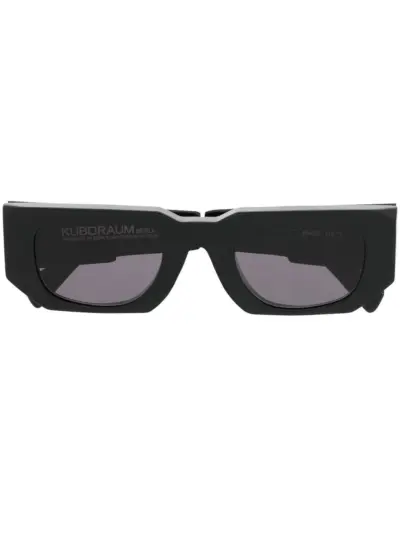 Kuboraum U8 rectangle-frame sunglasses - Black