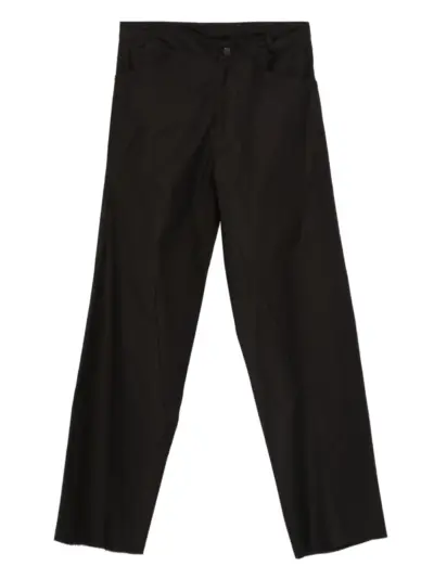 Leon Emanuel Blanck frayed-hem trousers - Black