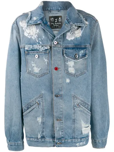 MJB Marc Jacques Burton distressed denim jacket - Black