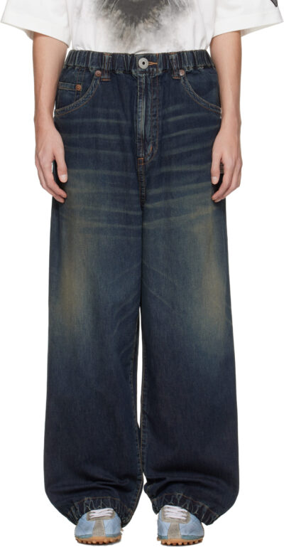 Maison MIHARA YASUHIRO Blue Light Denim Wide Jeans