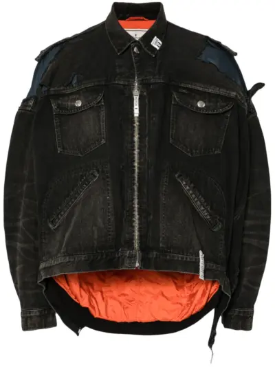 Maison MIHARA YASUHIRO layered denim jacket - Black
