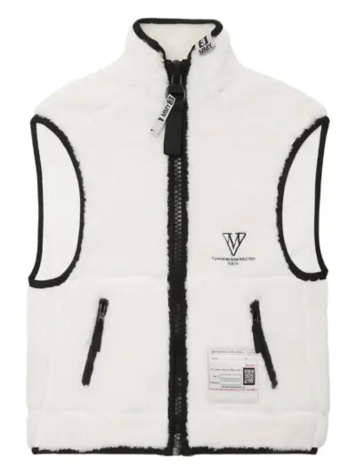 Maison MIHARA YASUHIRO logo-embroidered gilet - White