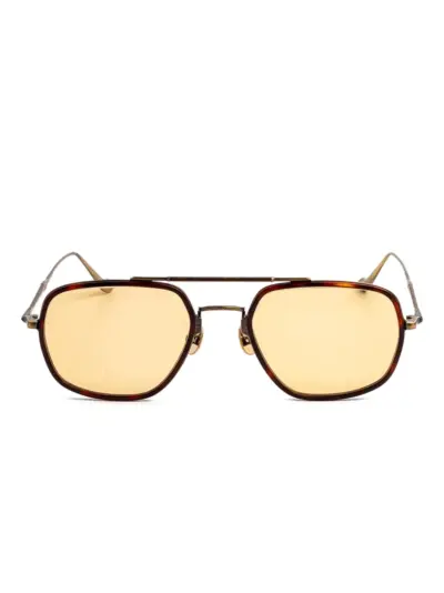 Matsuda geometric-frame sunglasses - Brown