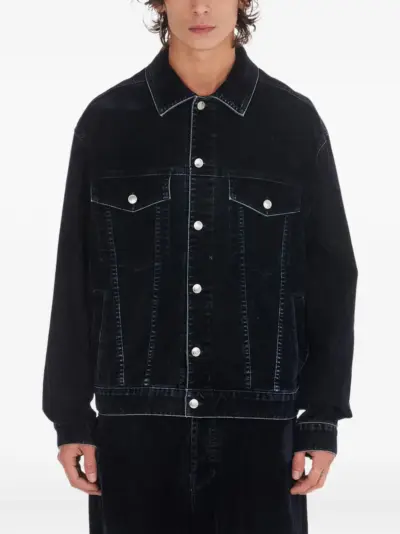Nahmias Moleskin trucker jacket - Blue
