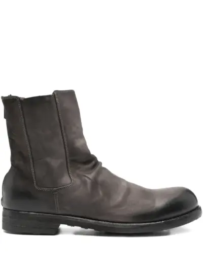 Officine Creative zip leather boots - Brown