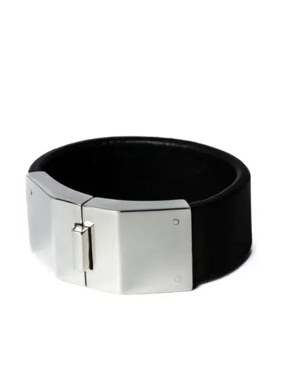 Parts of Four Box Lock leather bracelet - Black