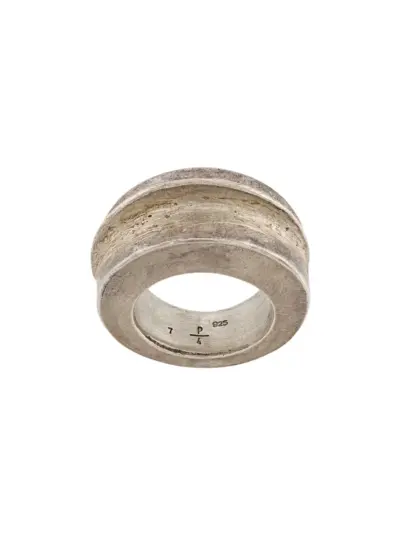Parts of Four Foldform crescent ring - Silver