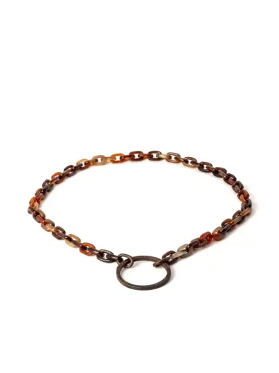 Parts of Four Mini Portal chain-link necklace - Brown