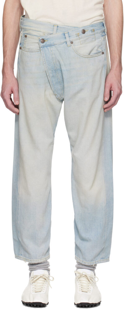 R13 Blue Crossover Jeans