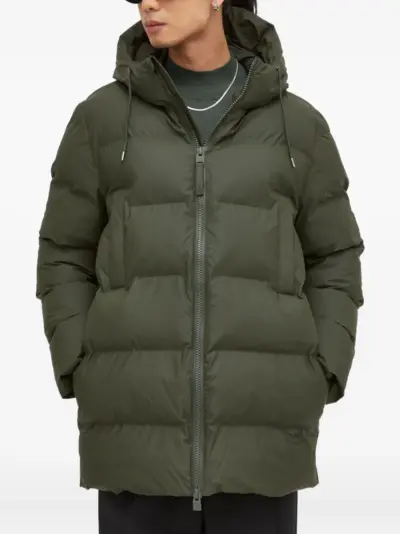Rains hooded-neckline padded jacket - Green