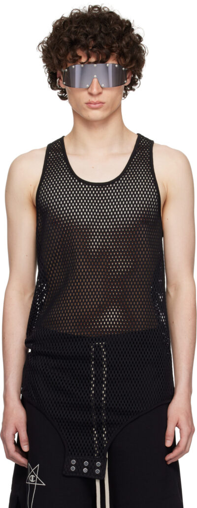Rick Owens Black Champion Edition Basketball Tank Top