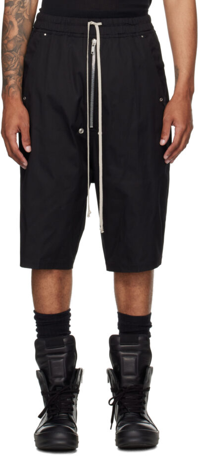 Rick Owens Black Concordians Bela Pods Shorts