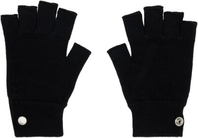 Rick Owens Black Concordians Fingerless Gloves