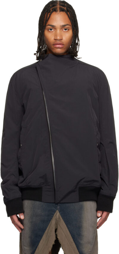 Rick Owens Black Concordians Hollywood Flight Jacket