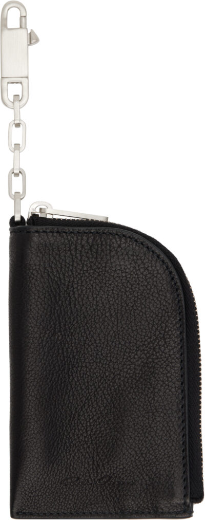 Rick Owens Black Concordians Hook Wallet