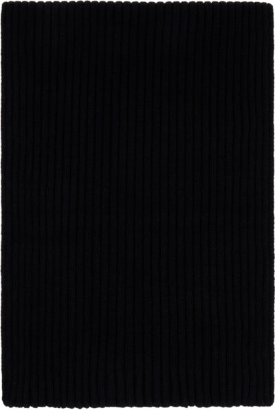 Rick Owens Black Concordians Long Scarf