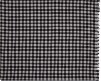 Rick Owens Black Concordians Mini Plaid Scarf