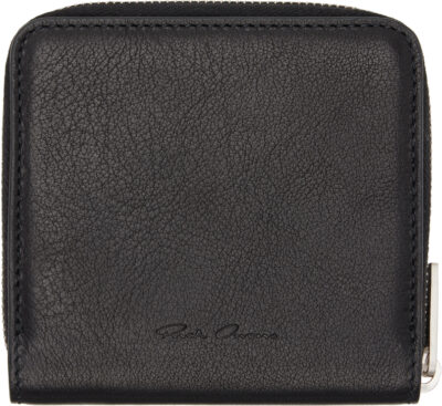 Rick Owens Black Concordians Zipped Wallet