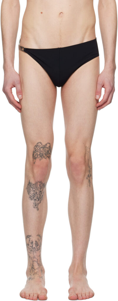 Rick Owens Black Hollywood Hydra Swim Briefs