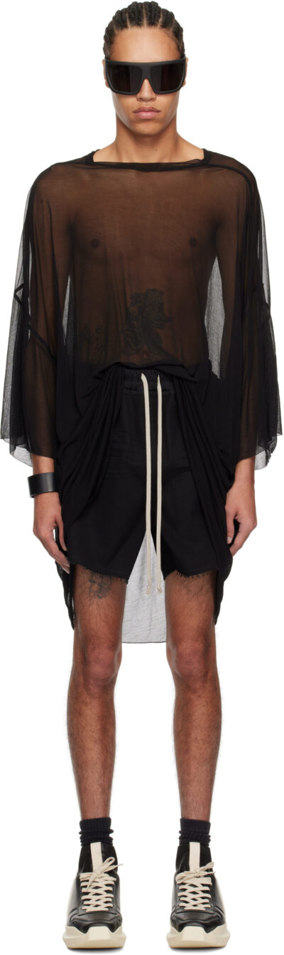 Rick Owens Black Hollywood Tommy T-shirt