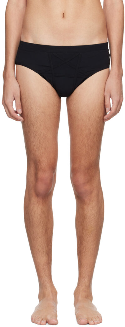 Rick Owens Black Penta Swim Briefs