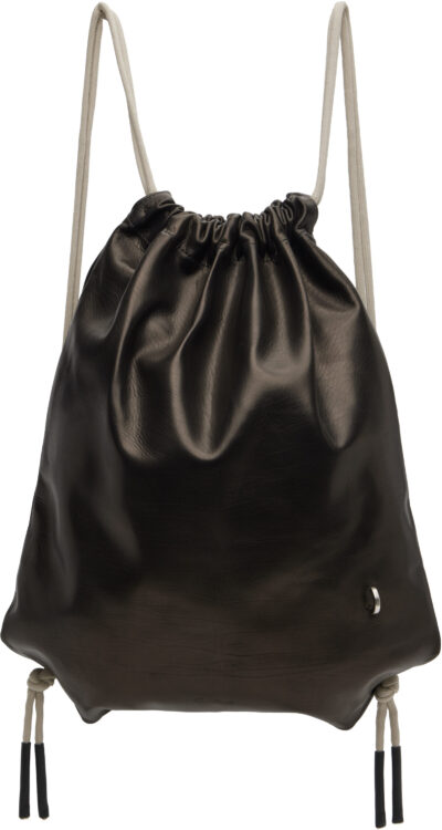 Rick Owens Black & Off-White Concordians Drawstring Backpack