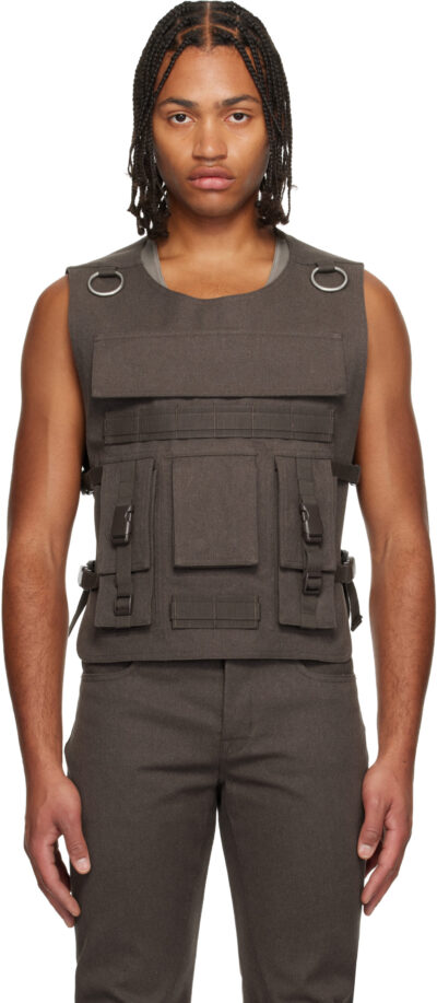 Rick Owens Brown Concordians Bonotto Capsule Ammo Vest