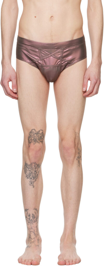 Rick Owens Brown Hollywood Penta Swim Briefs