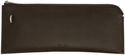 Rick Owens Brown Porterville Invite Envelope Wallet