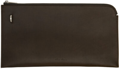 Rick Owens Brown Porterville Invite Envelope Wallet