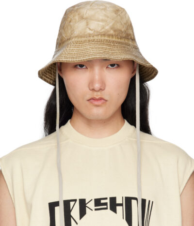 Rick Owens DRKSHDW Beige 'Hollywood' Gilligan Bucket Hat