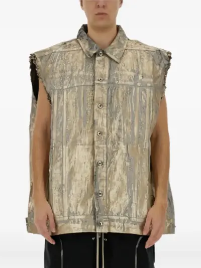 Rick Owens DRKSHDW Jumbo cotton gilet - Gold