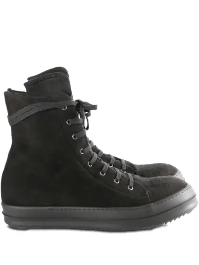 Rick Owens DRKSHDW brushed-effect high-top sneakers - Black