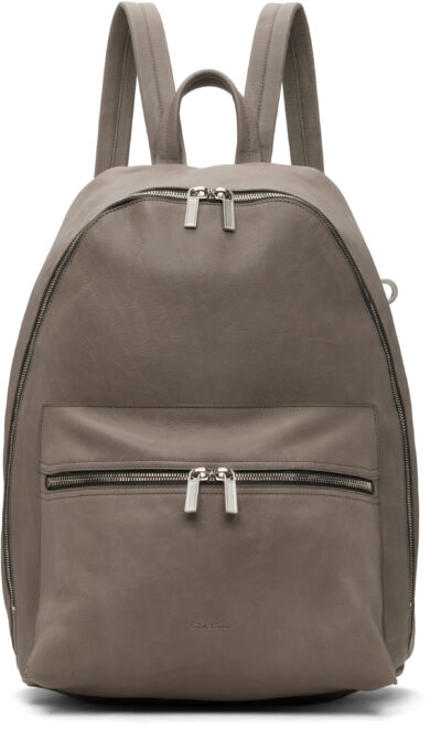 Rick Owens Gray Concordians Soft Buffalo Backpack