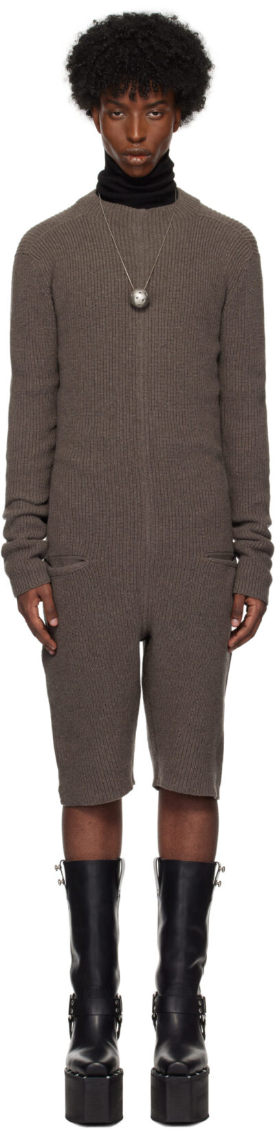 Rick Owens Gray Porterville Headon Jumpsuit