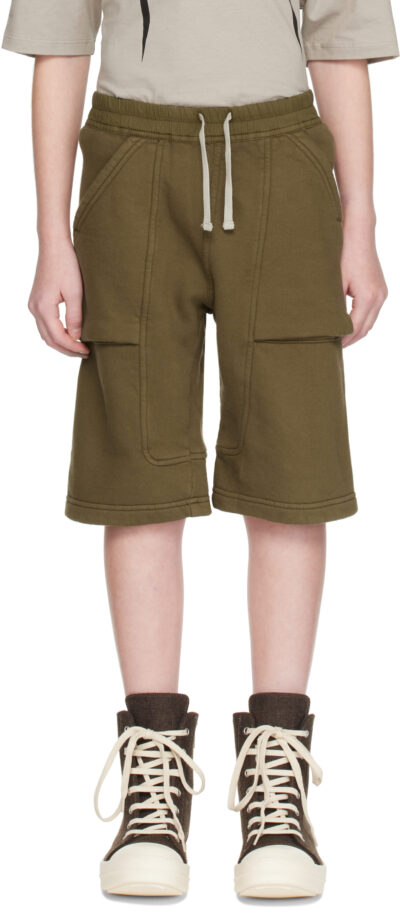 Rick Owens Kids Khaki Porterville Pods Shorts