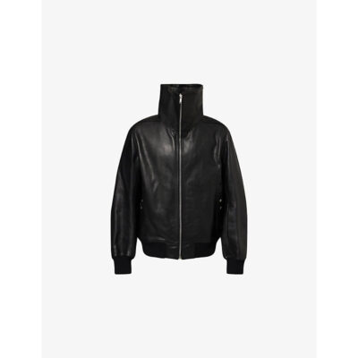 Rick Owens Mens Rick Owens Blixa Dracu-Collar Leather Jacket
