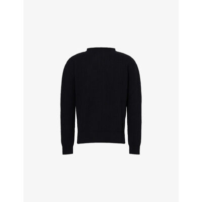 Rick Owens Mens Rick Owens Fisherman Ribbed Wool Jumper