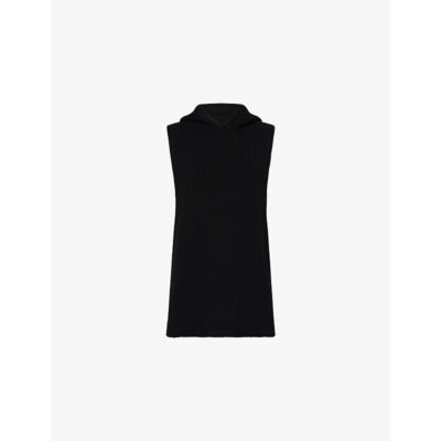 Rick Owens Mens Rick Owens Ribbed Sleeveless Wool Knitted Tank Top