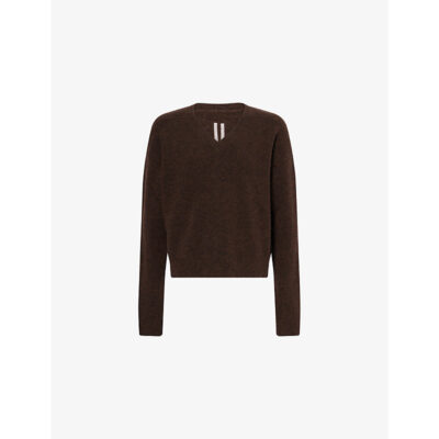 Rick Owens Mens Rick Owens Tommy V-Neck Knitted Jumper