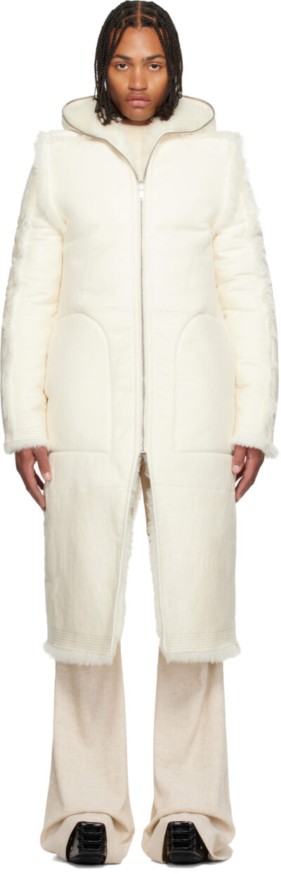 Rick Owens Off-White Concordians Klaus Reversible Shearling Coat