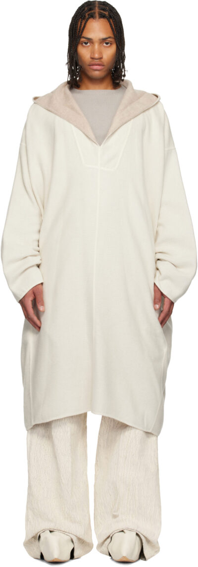 Rick Owens Off-White Concordians LS Knee Kaftan Coat