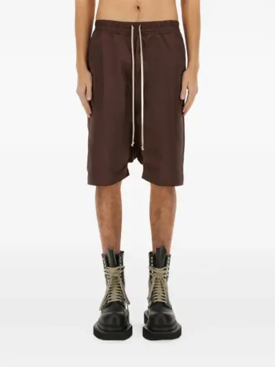 Rick Owens Rick's Pods drawstring pocket shorts - Brown